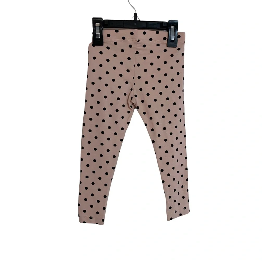 NWT Harper canyon pink Black Polka Dot girls leggings Size 3.‎  3778